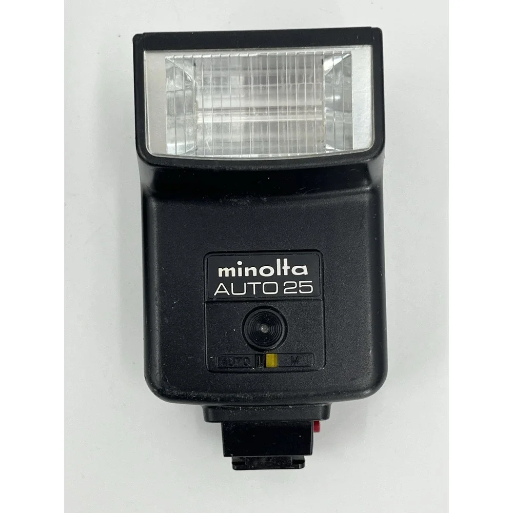 Vintage Minolta Camera Flashes Auto 25 and Maxxum 2800AF UNTESTED As-Is